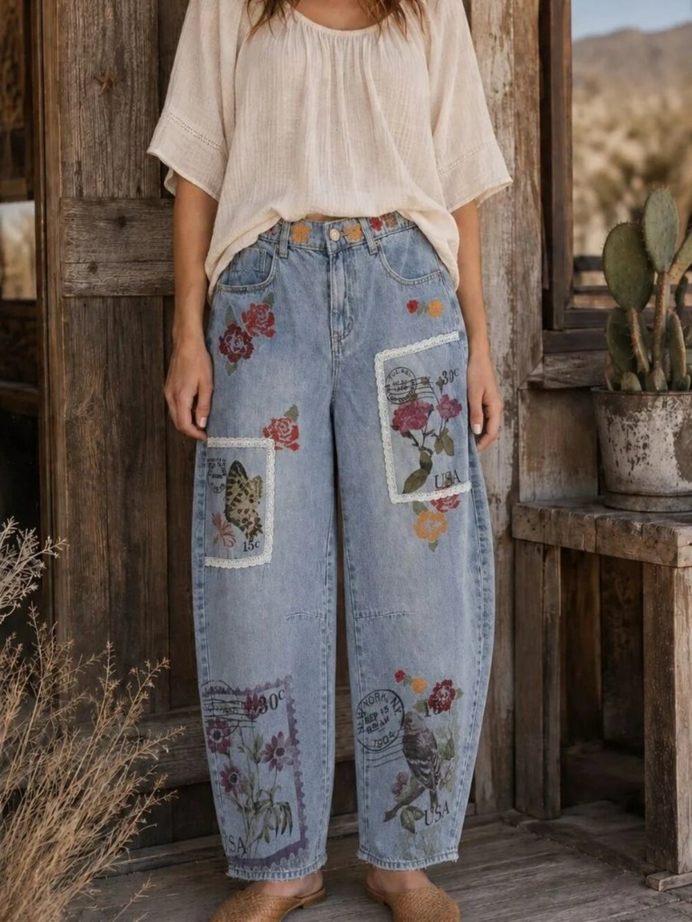 Oli & Hali Postcard Garden Embroidered Barrel FALL COLLECTION